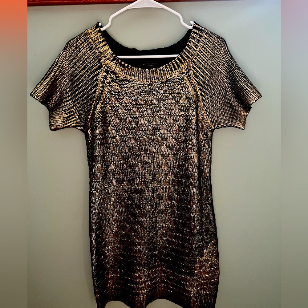 Gold and black dress